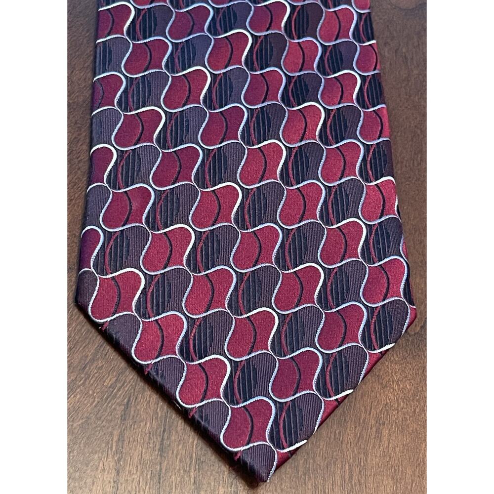 Siena Red Black Collezione Hand Made 100% Silk Men’s Neck Tie Made In China